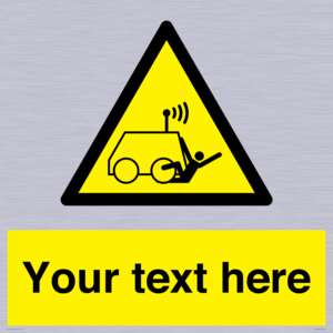 Custom warning run over by operator controlled machine